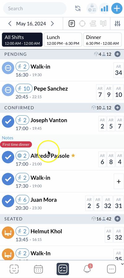 Mobile Booking Management 2 Resv reservations mobile list view 2